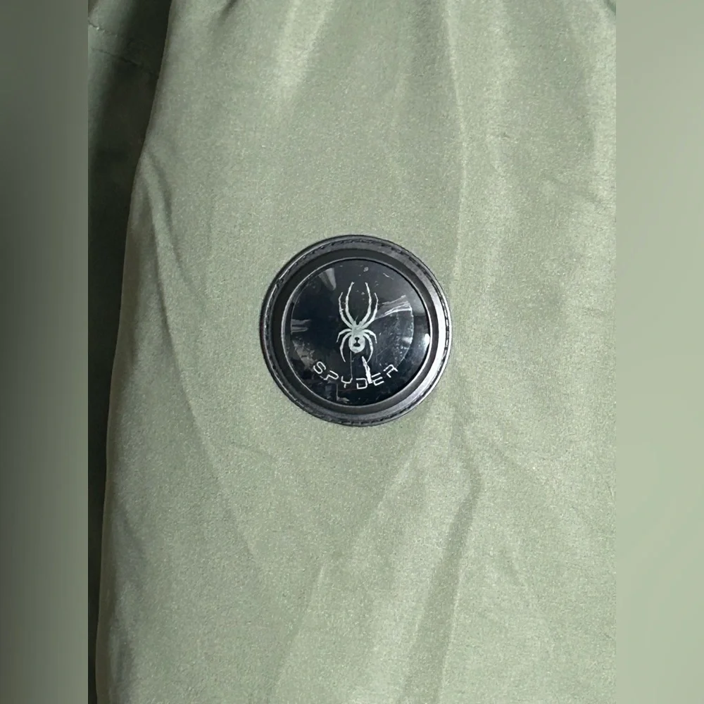 Spyder Women's Olive Hooded Puffer Coat - Picture 6 of 16